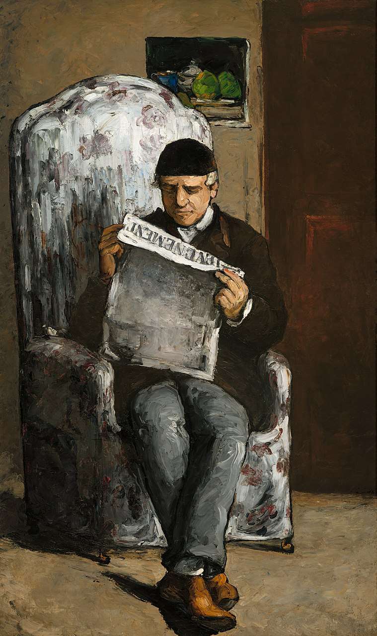 The Artist's Father, Reading &quot;L'Événement&quot;, 1866