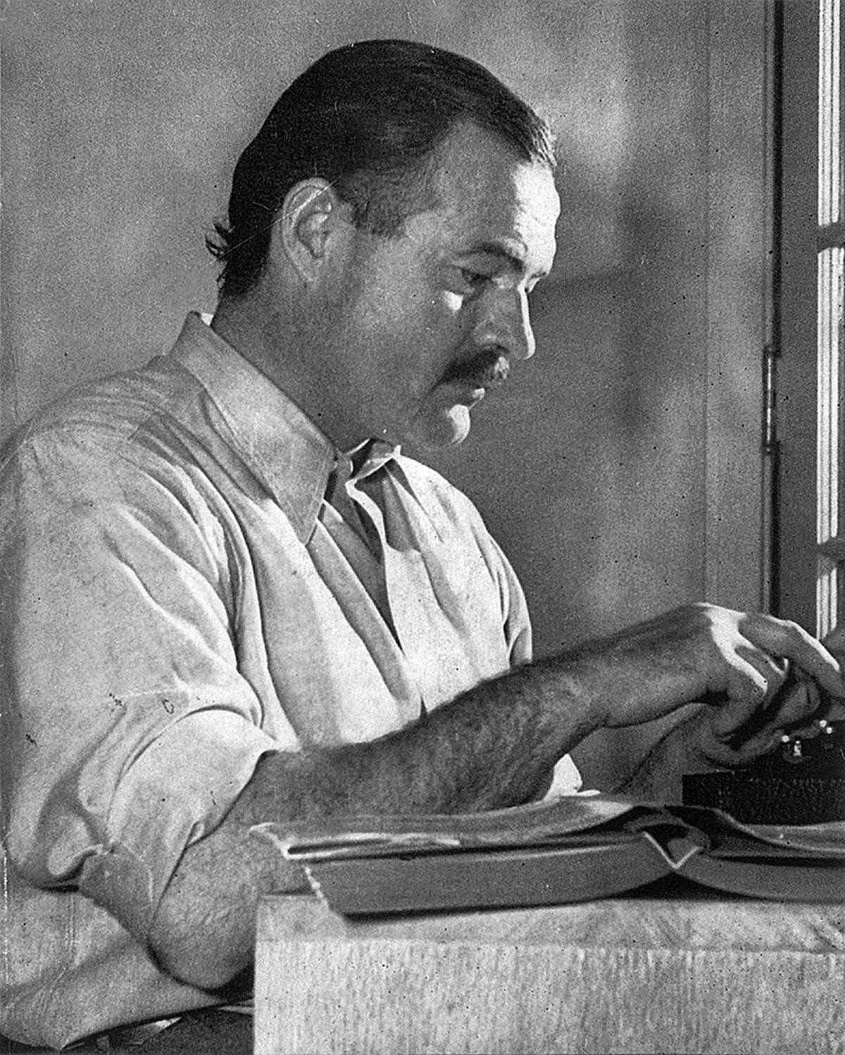 Hemingway at his Desk
